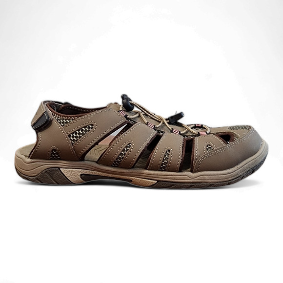 Eddie Bauer Blakely Brown Leather Sport Hiking Sandals Women’s Size 10M - Picture 10 of 13
